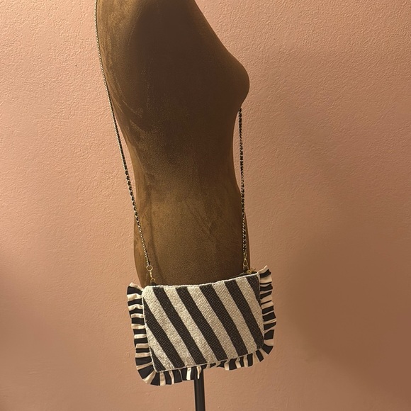 NWOT Anthropology Beaded Monogram Clutch. - Picture 4 of 11